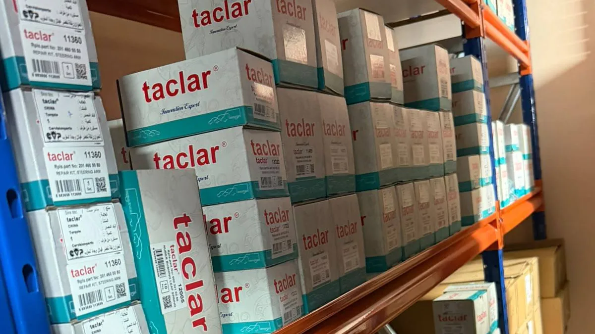 Stock Taclar au dépôt Car Vision Parts, Oujda